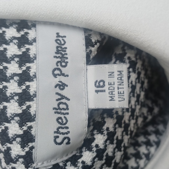 Shelby & Palmer Womens Size 16 Houndstooth Collared Midi Dress - Picture 7 of 9